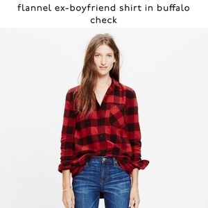 Madewell flannel in buffalo check